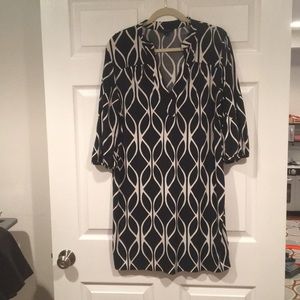 Black and cream dress